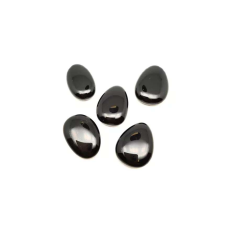 25/30mm Obszidián fekete csepp medál