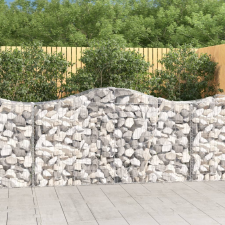  25 db íves horganyzott vas gabion kosár 200x50x100/120 cm kerti tárolás