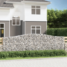 25 db íves horganyzott vas gabion kosár 400x50x120/140 cm kerti tárolás