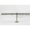  25 mm Ø Innsbruck függönykarnis szett, 1 soros, nikkel-matt, nyitott tartóval (120 cm)