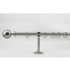 25 mm Ø Villach függönykarnis szett, 1 soros, nikkel-matt, nyitott tartóval (160 cm)