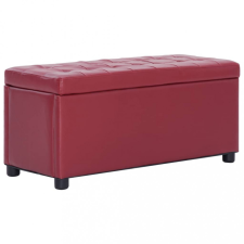 281374 Storage Ottoman 87,5 cm Wine Red Faux Leather bútor