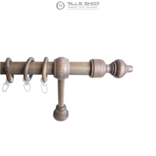  28 mm átmérőjű, FILIGRANO Fa, Szürke, 220 cm karnis, függönyrúd