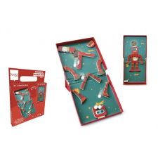 2 az 1-ben mágneses puzzle és golyófuttató játék, robotos Scratch Europe barkácsolás, építés