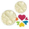  2 darabos fondant és marcipán mintázó – Szívek