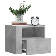 2 db betonszürke falra szerelhető éjjeliszekrény 45x30x35 cm bútor