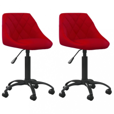  2 db bordó bársony forgó étkezőszék bútor