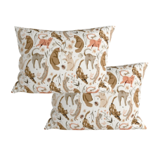  2 db dekoratív párnahuzat szett WILD CATS 50x70 cm, színes lakástextília