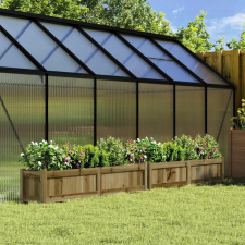  2 db impregnált fenyőfa virágláda kerti tárolás