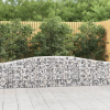  2 db íves horganyzott vas gabion kosár 400x30x60/80 cm