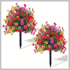  2 db leszúrható színes művirág csokor 56cm UJ1339442