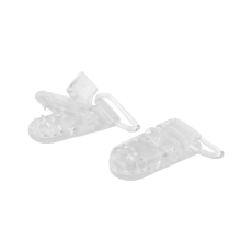  2 db műanyag rögzítőkapocs készlet, szélesség 26 mm, átlátszó