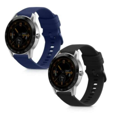 2 db pánt készlet Blackview X1, Kwmobile, fekete/kék, szilikon, 58170.01 okosóra kellék