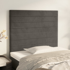  2 db sötétszürke bársony fejtámla 100x5x78/88 cm ágy és ágykellék