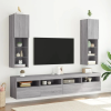  2 db szürke sonoma TV-szekrény LED-ekkel 30,5 x 30 x 102 cm