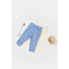 2 nadrágból álló készlet Printed, BabyCosy, 50% modál+50% pamut, Ecru/levendula (Méret: 6-9 hónap)