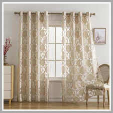 2 Paneles, Klasszikus Jacquard Átlátszó Függöny 100x200 cm, 2db LU621413 lakástextília