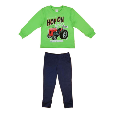  2 részes fiú pizsama traktoros mintával - 122-es méret