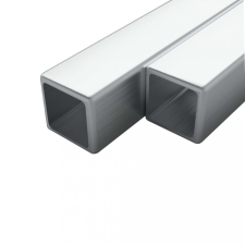  2 rozsdamentes acél négyzetes zártszelvény V2A 25x25x1,9mm, 1 m építőanyag