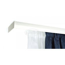  2 soros előlapos fehér színű alumínium sín tartozékokkal - 400 cm karnis, függönyrúd