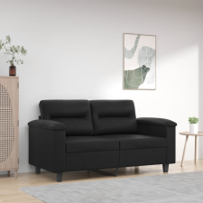  2 személyes fekete műbőr kanapé 120 cm bútor