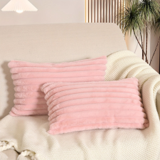  2db Puha Kényelmes Csíkos Dekoratív Párnahuzat lakástextília