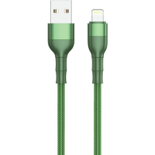 2go USB Lade-/Datenkabel Lightning   1m   Nylon  grün (797310) mobiltelefon kellék