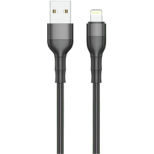 2go USB Lade-/Datenkabel Lightning   1m   Nylon  schwarz (797305) mobiltelefon kellék