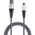 2go USB Lade-/Datenkabel USB-A - Micro-USB  1m  Nylon silber (795951)
