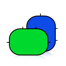  2in1 Chromakey Derítőlap -Kék &amp; Zöld Fotós Derítő háttér (100x150cm) háttérkarton