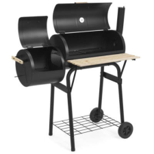 2in1 faszenes BBQ grill és smoker kerti sütés és főzés