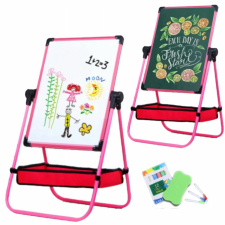 2IN1 forgatható kétoldalú mágneses rajztábla 98cm Pink kreatív és készségfejlesztő
