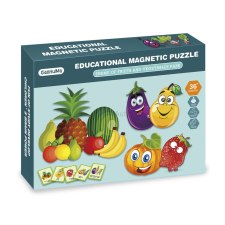  2IN1 mágneses puzzle - gyümölcsök, 49 db puzzle, kirakós