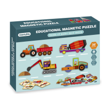  2IN1 mágneses puzzle - munkagépek, 75 db 32100217 puzzle, kirakós