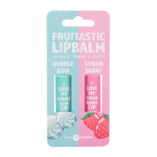 2K Fruitastic ajándékcsomagok ajakbalzsam 4,2 g + ajakbalzsam 4,2 g Strawberry nőknek Bubble Gum kozmetikai ajándékcsomag