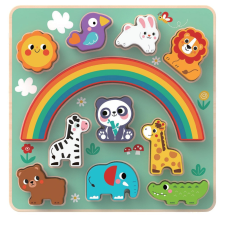 2Kids Toys Balančné puzzle so zvieratkami 2 v 1 puzzle, kirakós