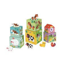 2Kids Toys Fa kockák haszonállatokkal színes készségfejlesztő