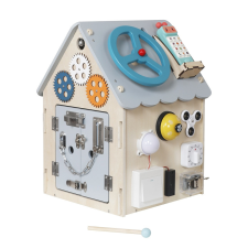 2Kids Toys Fa motoros készségfejlesztő házikó szürke 31,5x31x45 cm készségfejlesztő