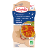  2xBABYBIO Jó éjszakát sárgarépa paradicsompürével, édes kukoricával és puliszkával 200 g