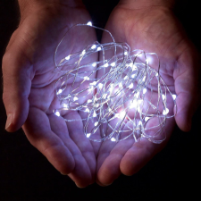 30 darabos LED-es fényfüzér – Hidegfehér karácsonyfa izzósor