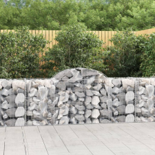 30 db íves horganyzott vas gabion kosár 200x50x80/100 cm kerti tárolás