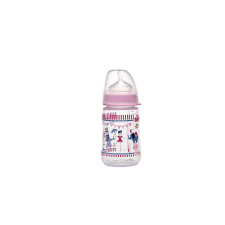 35042 NIP PP széles szájú cumisüveg 260ml tejes cumival lányos cumisüveg