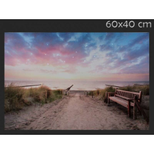  35 mini LEDes világító falikép homokos sétány 60x40cm grafika, keretezett kép