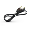  3,5 - 3,5 mm jack audio kábel 1 m-es lapos vezetékkel - fekete