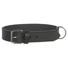  3 cm széles szélein nyomott fekete bőr nyakörv nyakörv, póráz, hám kutyáknak
