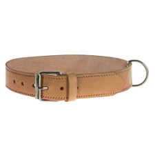  3 cm széles szélein nyomott natúr bőr nyakörv nyakörv, póráz, hám kutyáknak