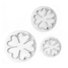 3 darabos fondant, marcipán kiszúró – 5 levelű virág sütés és főzés