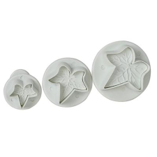 3 darabos fondant, marcipán kiszúró - Borostyán levél konyhai eszköz