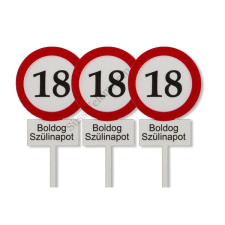  3 db 18-as tábla Boldog Szülinapot felirat sziluett tortadísz sütés és főzés