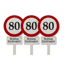 3 db 80-as tábla Boldog Szülinapot felirat sziluett tortadísz sütés és főzés